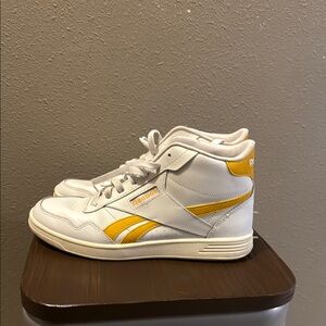 Reebok womens White and Yellow Sneakers